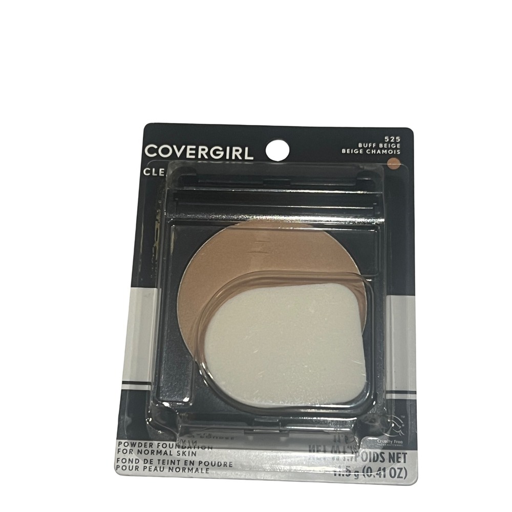 Covergirl Clean Powder Foundation 525 Buff Beige Normal Skin 0.41 oz New FLAW